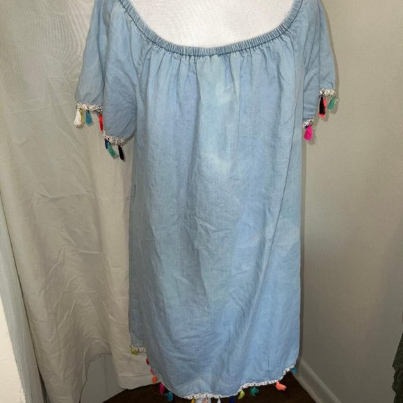 Speed Control NY Jean Boho Fringe Dress XL - Picture 3 of 4